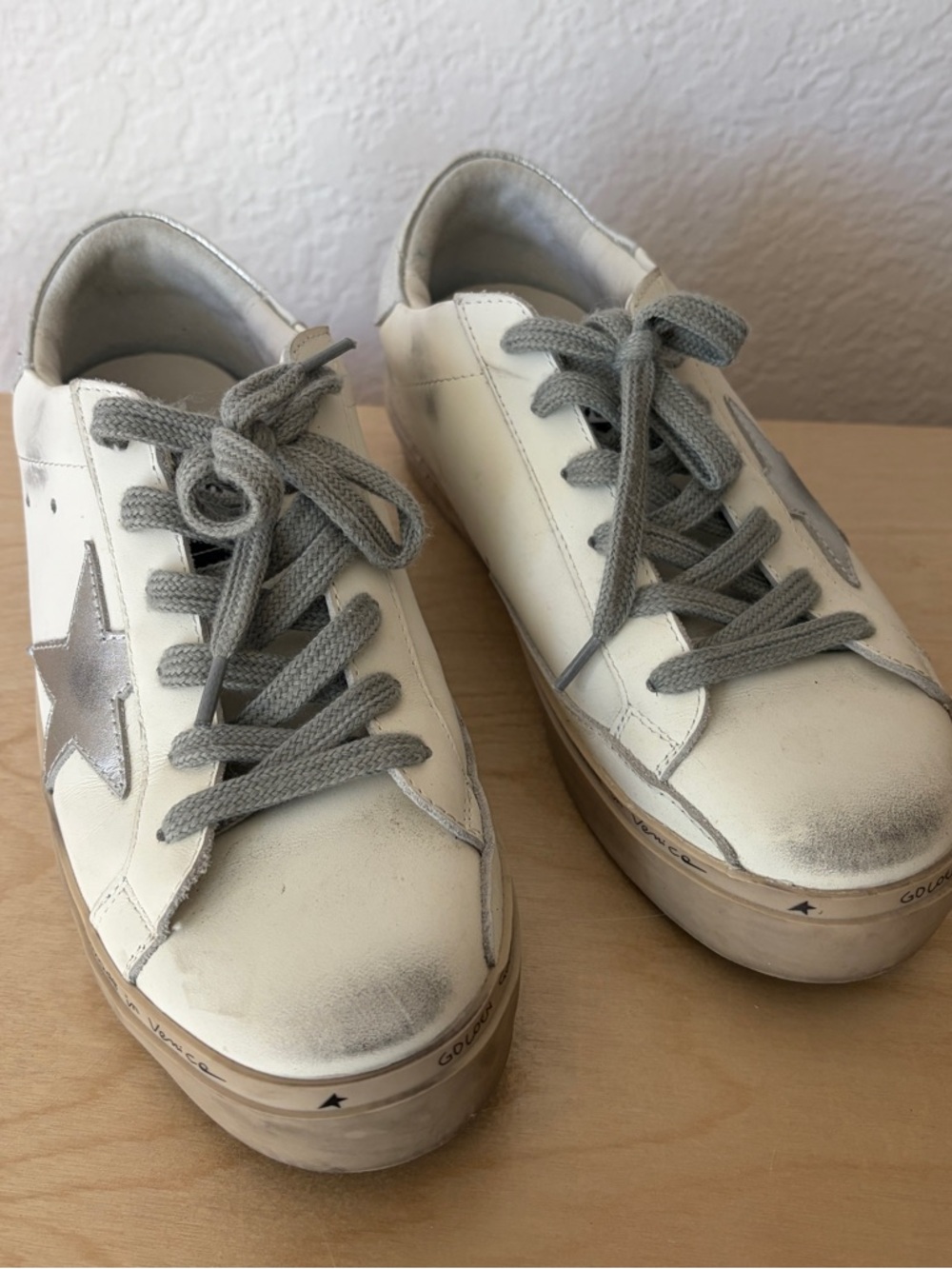 Golden Goose Hi Star platform sneakers silver star - Picture 4 of 17